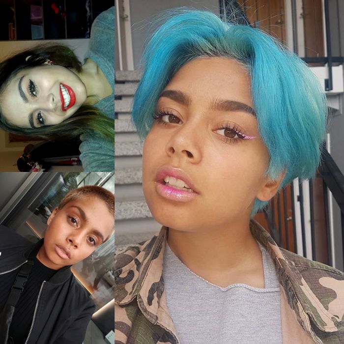 I Had To Cut It All Of At Some Point, And Now It's Blue