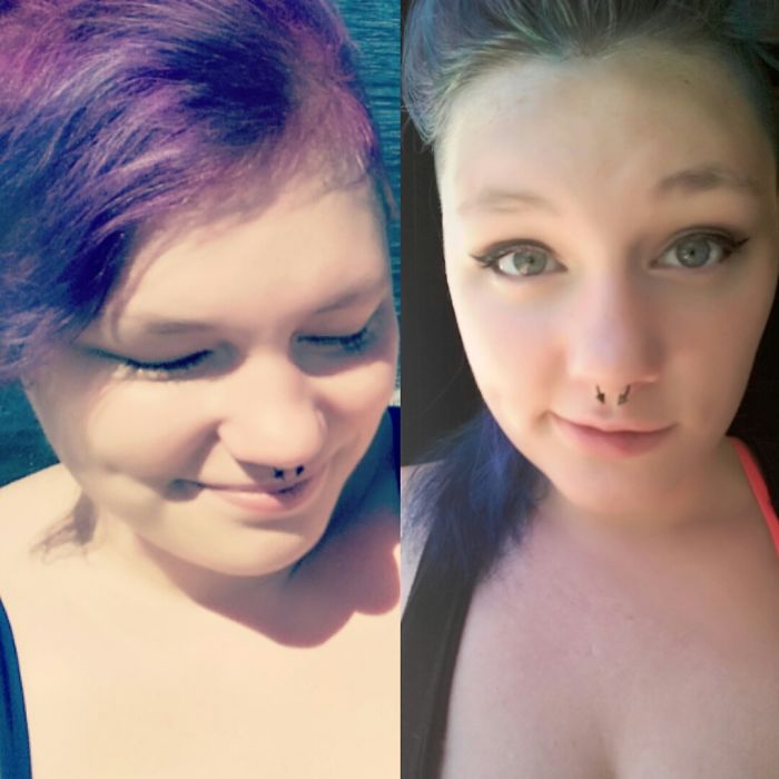 Before And After Shaving Both Sides Then Going Blue