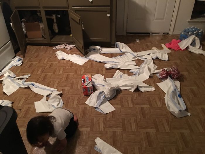 When You Go To The Bathroom By Yourself For 3 Minutes Without Your 1yr Old.