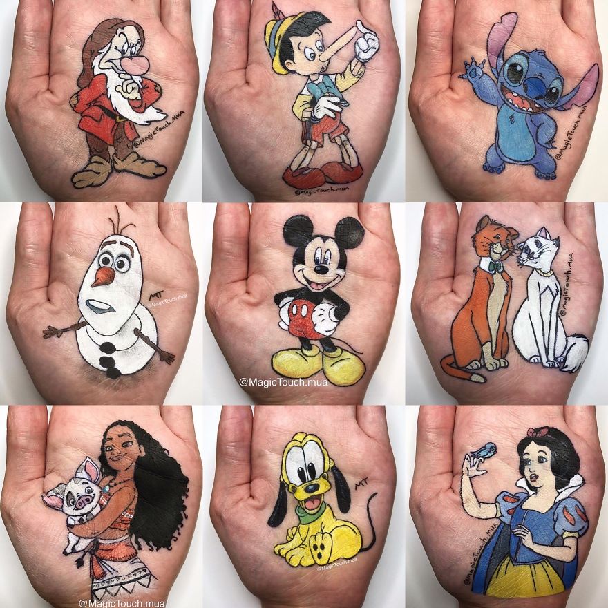 I Draw Cartoon Characters On The Palm Of My Hand I Draw Cartoon Characters On The Palm Of My Hand