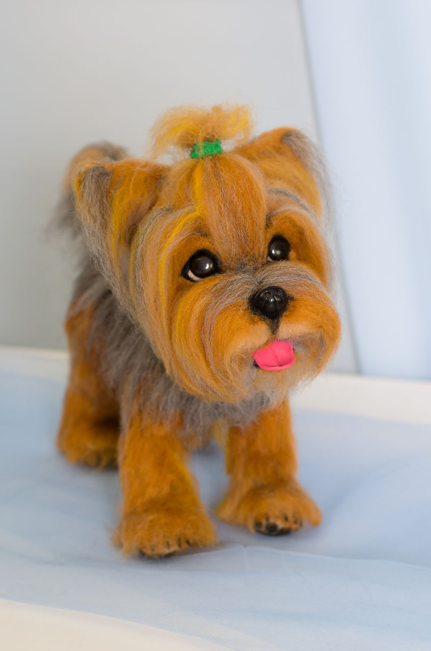 It Took Me More Than 100 Hours To Make This Needle Felted Yorkie!