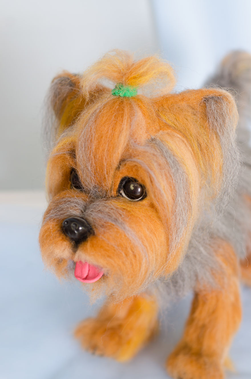 It Took Me More Than 100 Hours To Make This Needle Felted Yorkie!