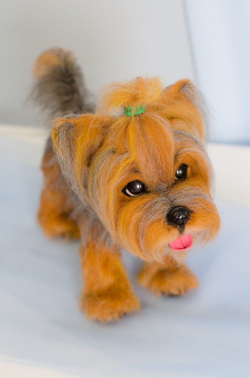 It Took Me More Than 100 Hours To Make This Needle Felted Yorkie!