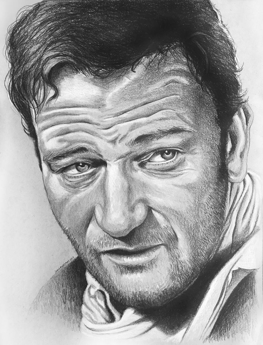 I Drew John Wayne In Black And White I Drew John Wayne In Black And White
