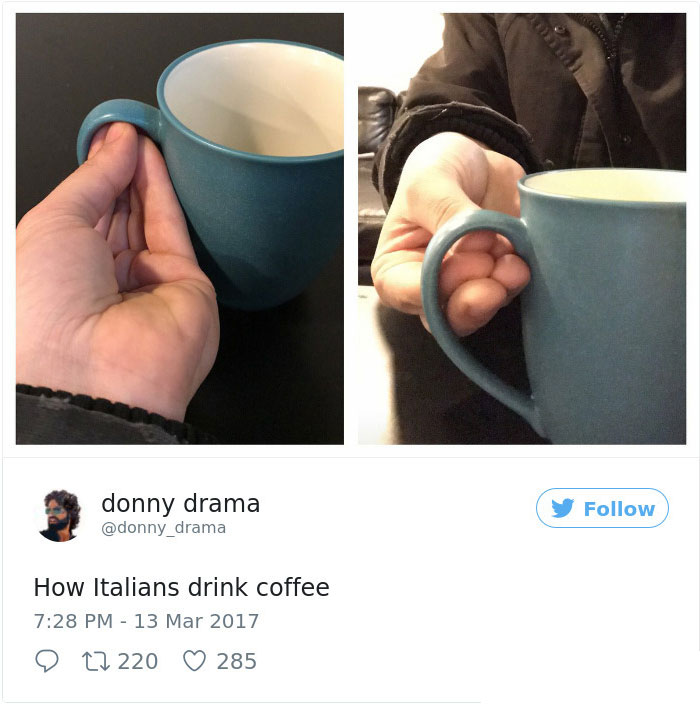 Italian drinking coffee meme 