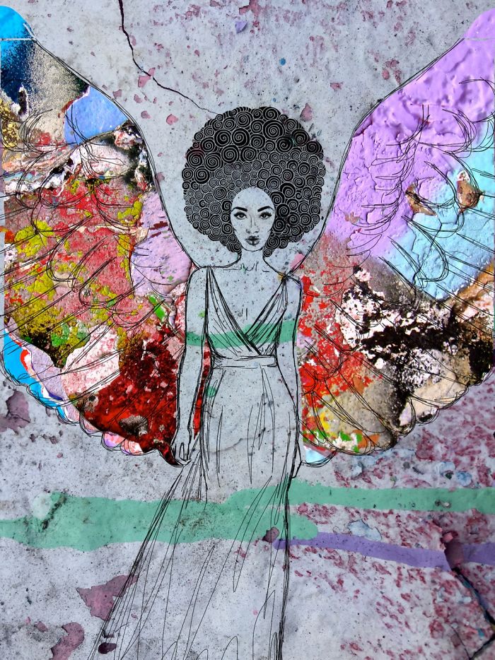 I Use Photos Of Berlin Wall Splinters As Background For My Drawings