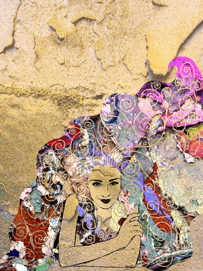 I Use Photos Of Berlin Wall Splinters As Background For My Drawings