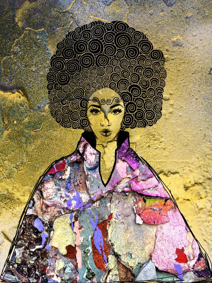 I Use Photos Of Berlin Wall Splinters As Background For My Drawings