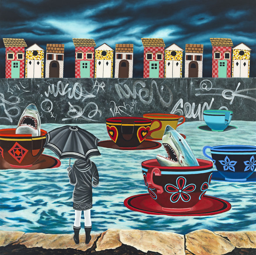 Low Tide, Oil On Canvas, 30" X 30"