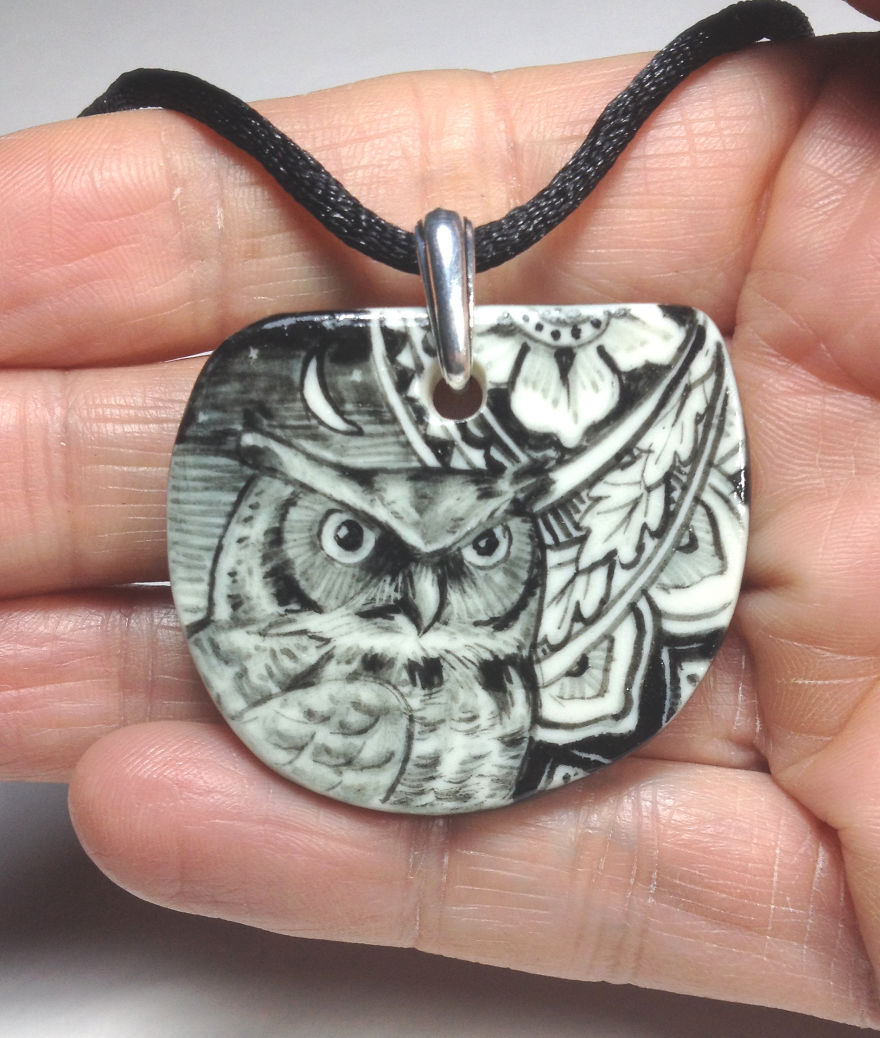 Miniature Works Of Art On Porcelain