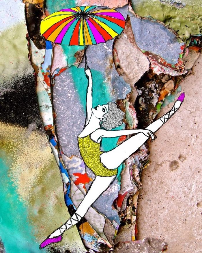 I Use Photos Of Berlin Wall Splinters As Background For My Drawings