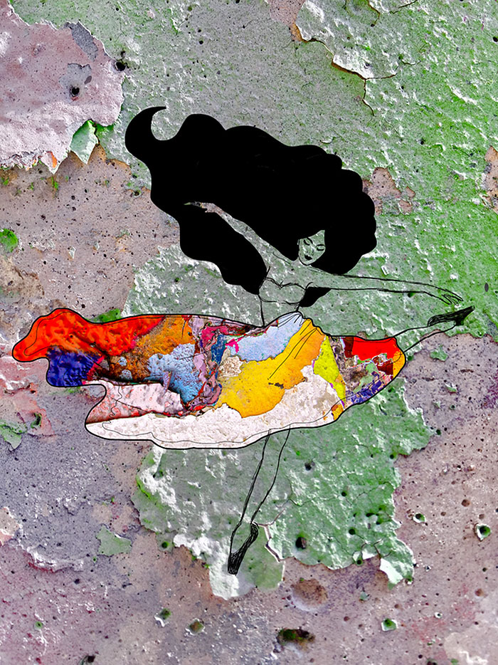 I Use Photos Of Berlin Wall Splinters As Background For My Drawings