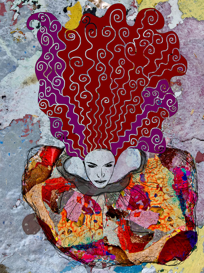 I Use Photos Of Berlin Wall Splinters As Background For My Drawings