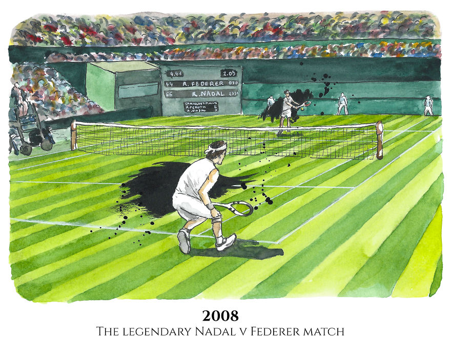 We Illustrated 10 Of The Best Wimbledon Moments