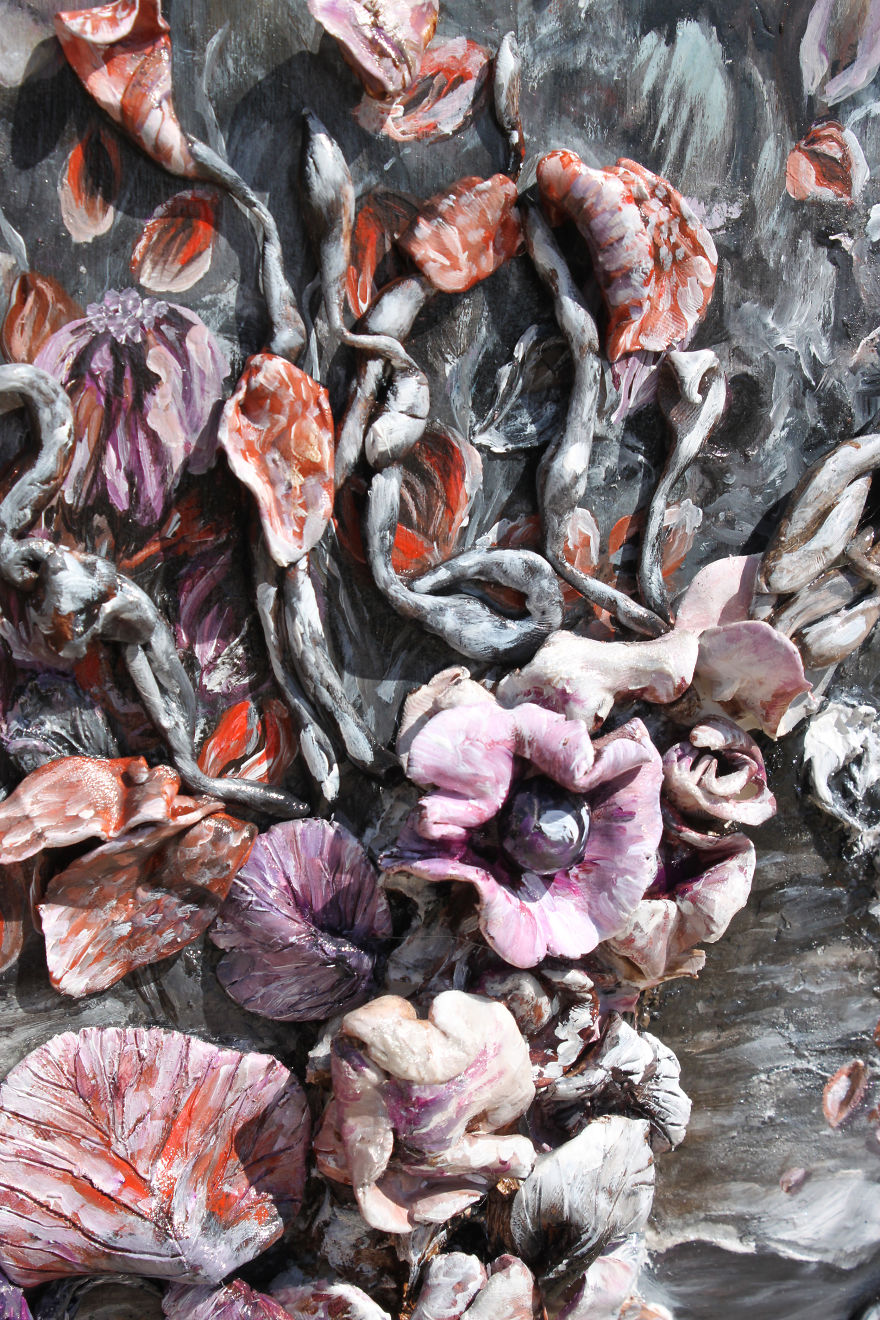 I Create 3D Paintings Using Modeling Paste And Clay I Create 3D Paintings Using Modeling Paste And Clay