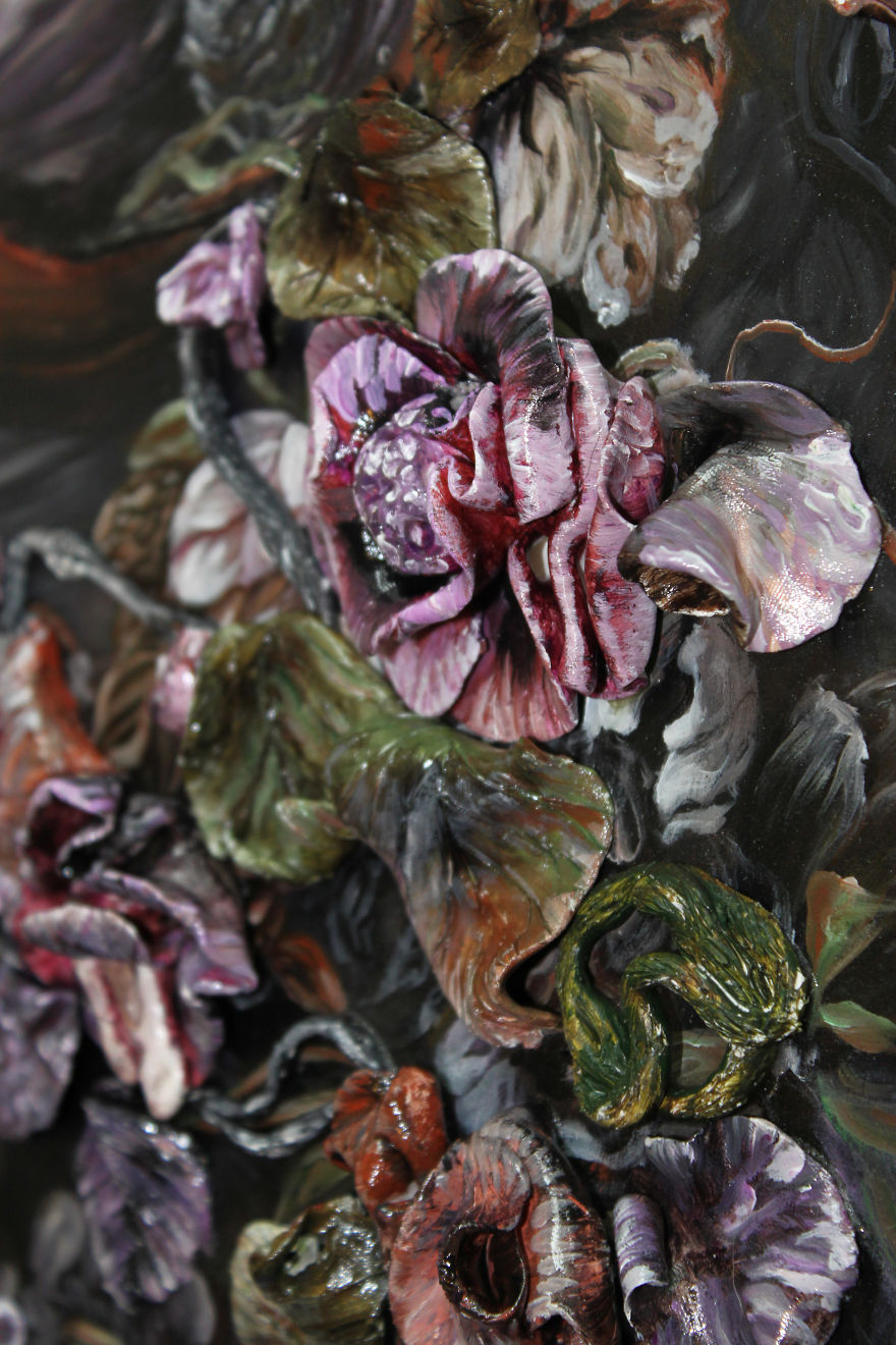 I Create 3D Paintings Using Modeling Paste And Clay I Create 3D Paintings Using Modeling Paste And Clay