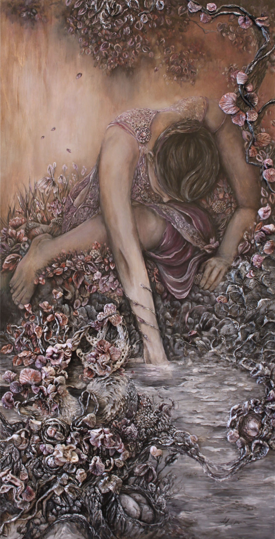 I Create 3D Paintings Using Modeling Paste And Clay