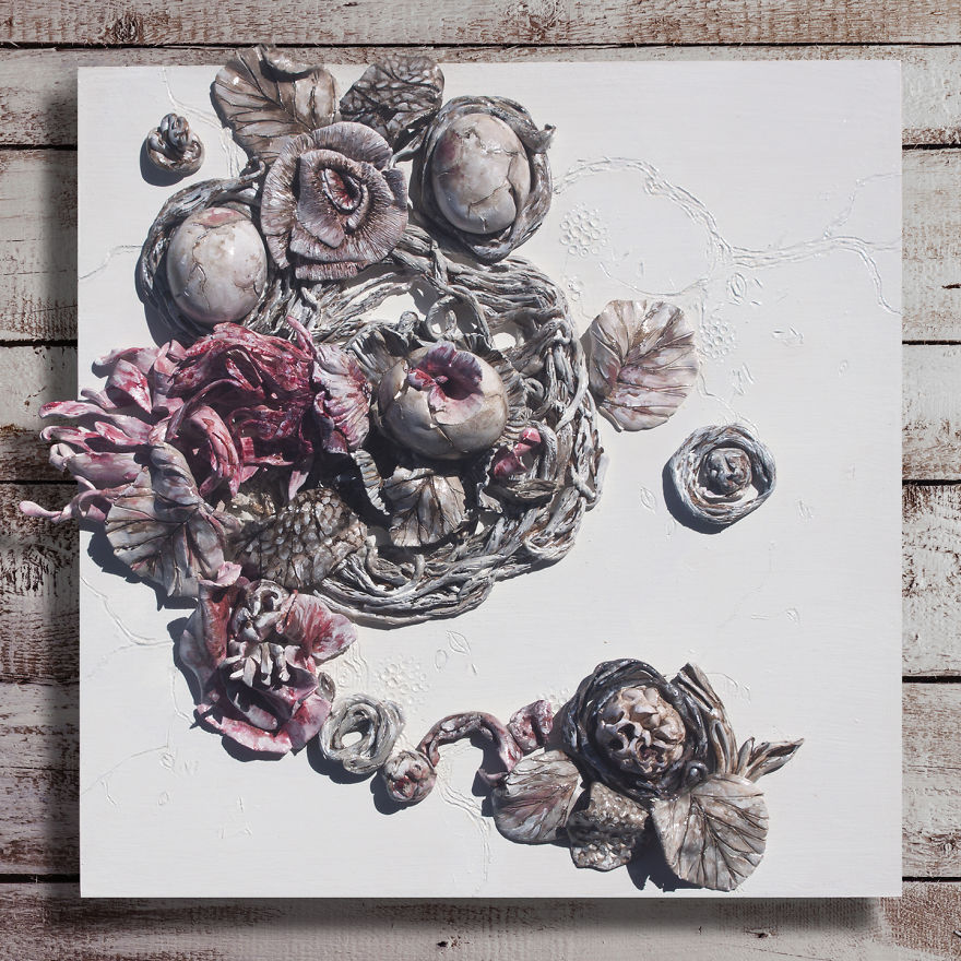 I Create 3D Paintings Using Modeling Paste And Clay I Create 3D Paintings Using Modeling Paste And Clay