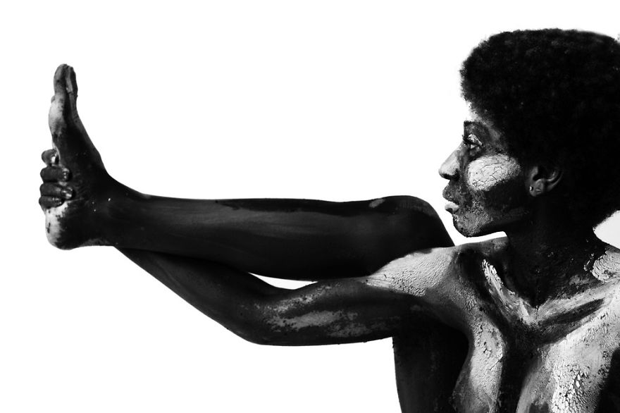 I Photographed Subjects With Paint Peeling Away Their Ego