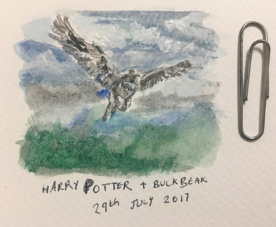 I Paint Miniature Watercolor Art For My 100-Day Drawing Challenge!