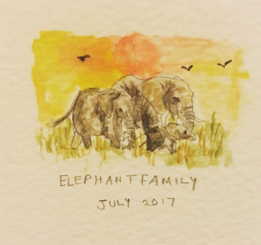 I Paint Miniature Watercolor Art For My 100-Day Drawing Challenge!