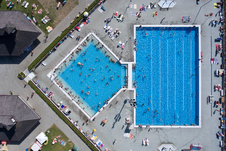 Spectacular Bird&rsquo;s Eye View Of Extraordinary Pools In Budapest, Spa Capital Of The World, As You&rsquo;ve Never Seen It Before