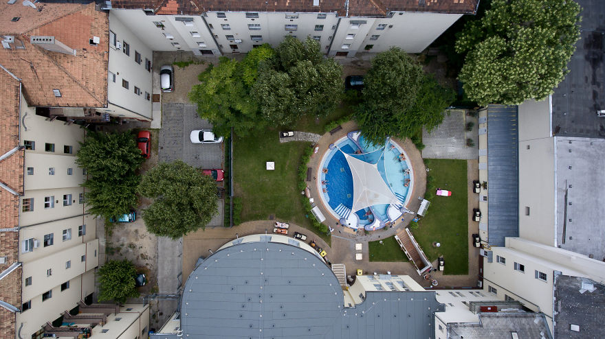 Spectacular Bird&rsquo;s Eye View Of Extraordinary Pools In Budapest, Spa Capital Of The World, As You&rsquo;ve Never Seen It Before
