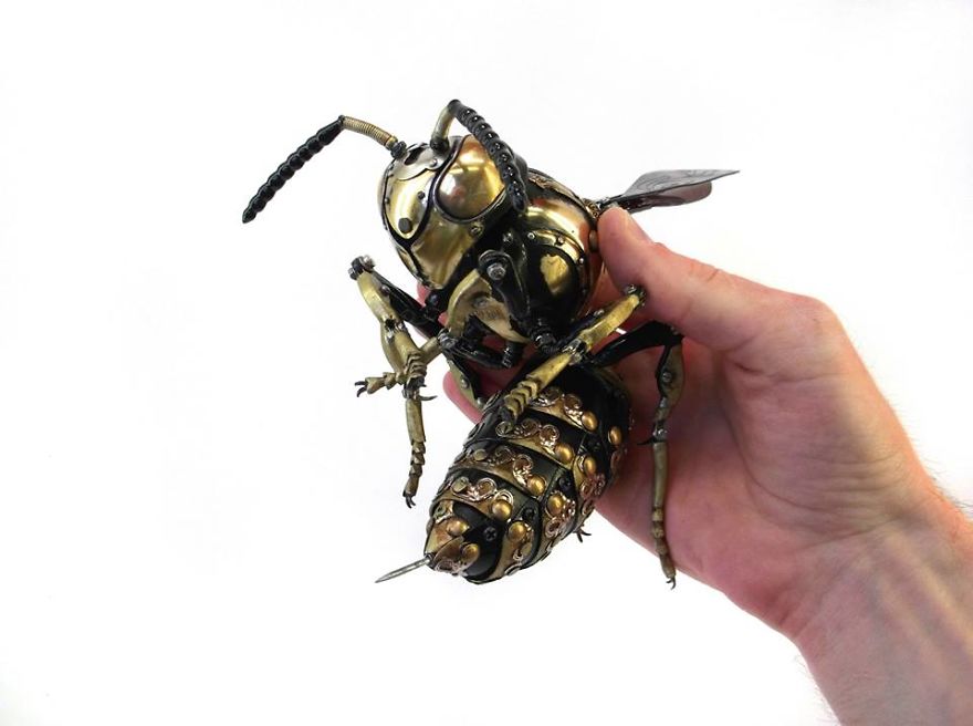 Russian Artist Creates Steampunk Animals From Old Car Parts, Watches And Electronics (+New Pics)