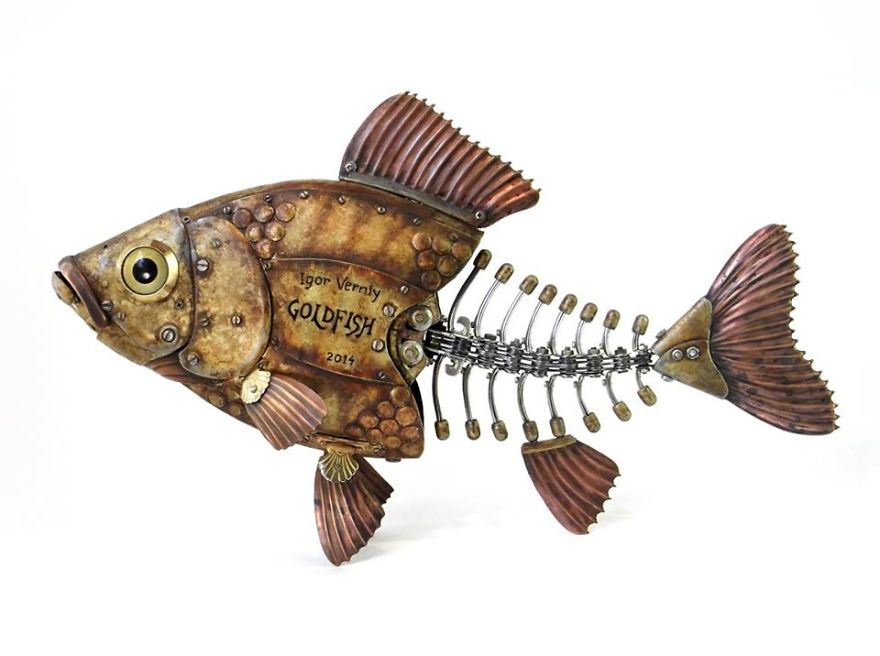 Russian Artist Creates Steampunk Animals From Old Car Parts, Watches And Electronics (+New Pics)