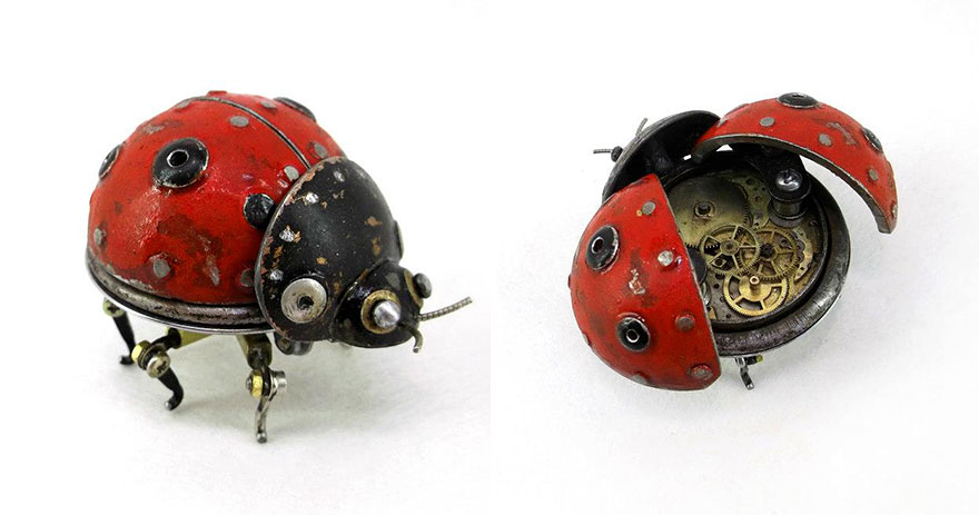Russian Artist Creates Steampunk Animals From Old Car Parts, Watches And Electronics (+New Pics) Russian Artist Creates Steampunk Animals From Old Car Parts, Watches And Electronics (+New Pics)