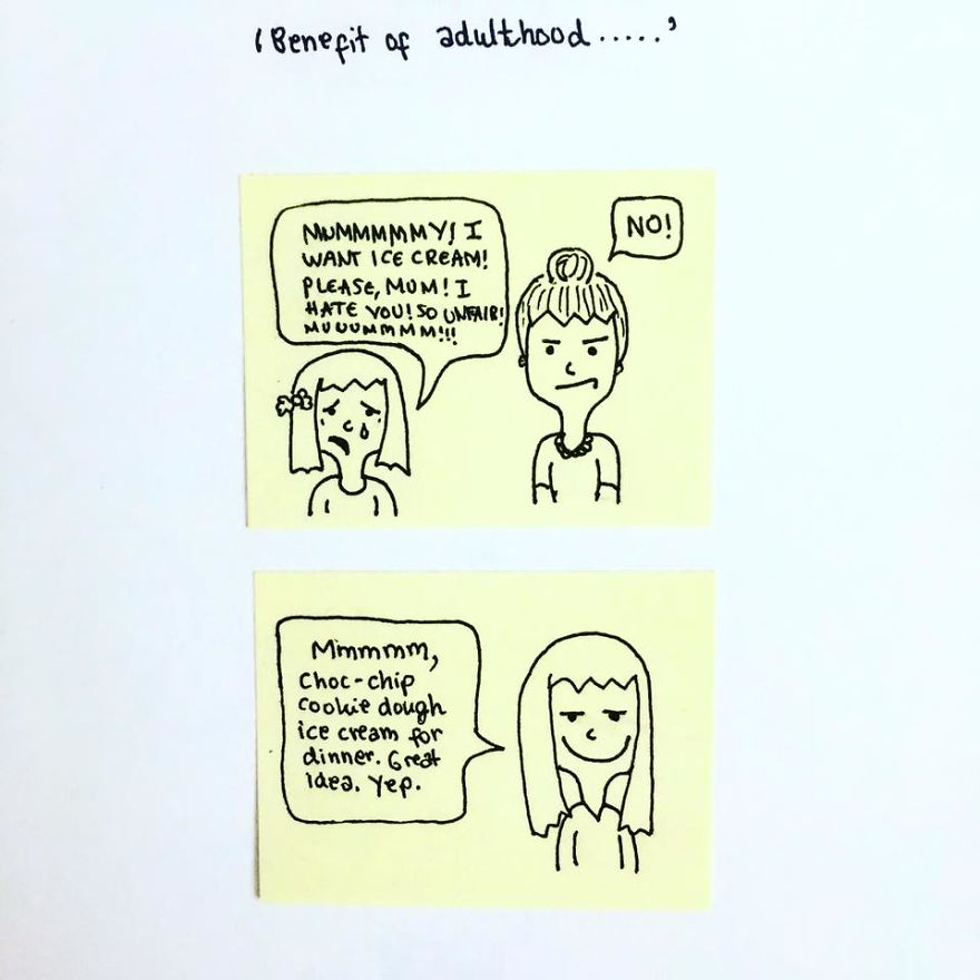 Turning Post-it Notes Into Fun Comics, Scribbling Down Annoying And Awkward Social Situations