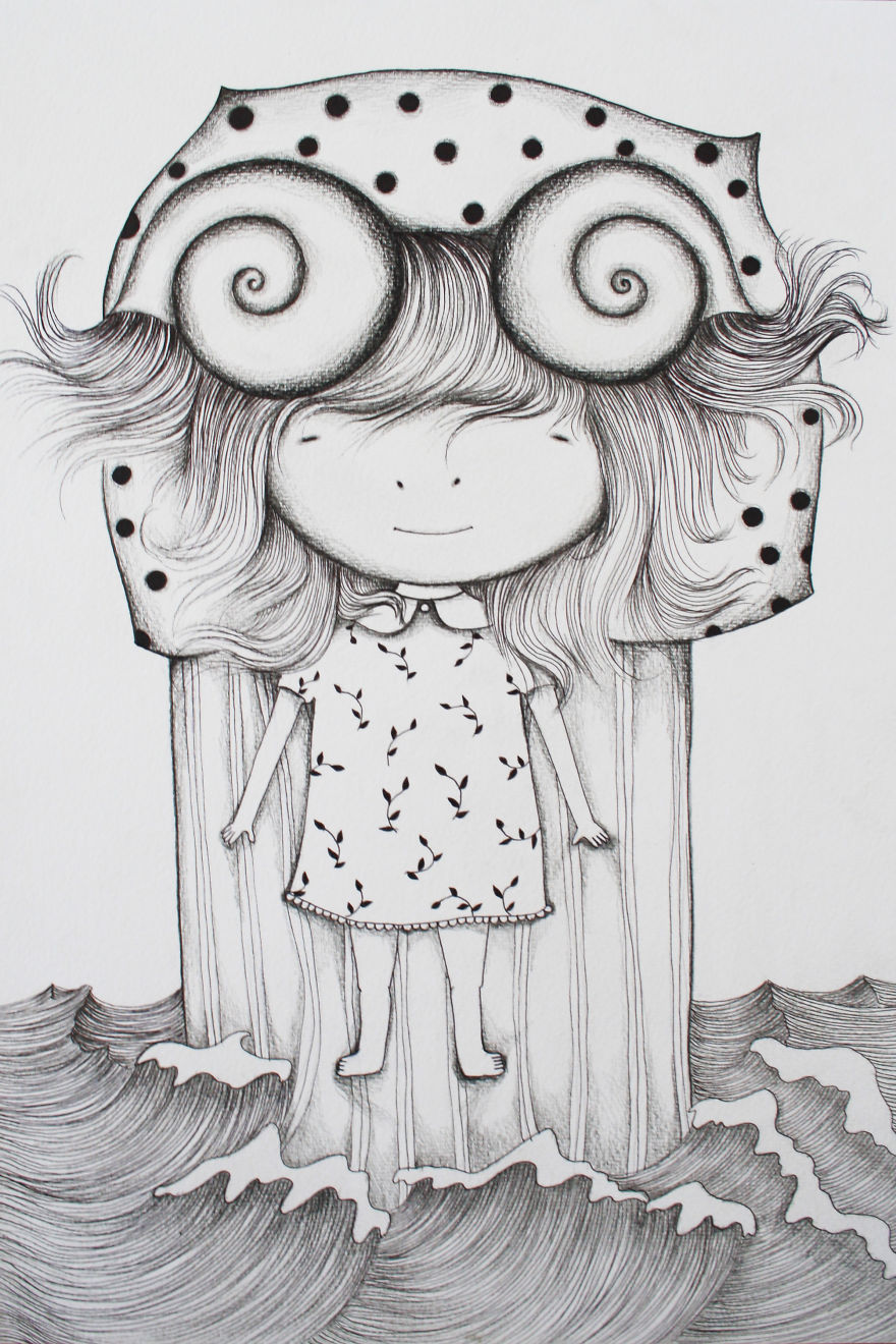 I Draw Illustrations Of Mysterious Girls