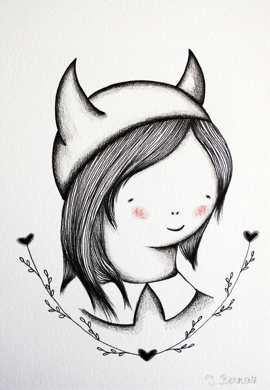 I Draw Illustrations Of Mysterious Girls