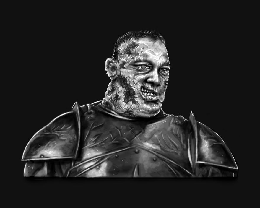 Drawing The "Zombie" Mountain From Game Of Thrones