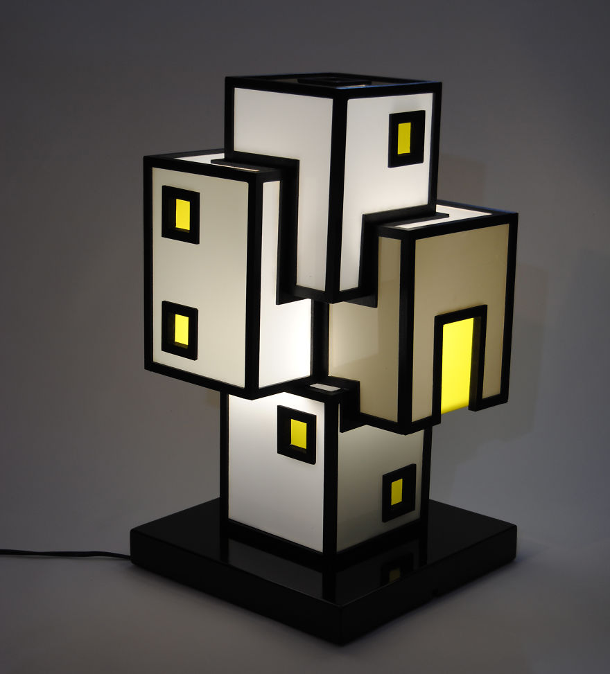 Agglomerati: I Create Sculpture Lamps In Wood And Plexiglass