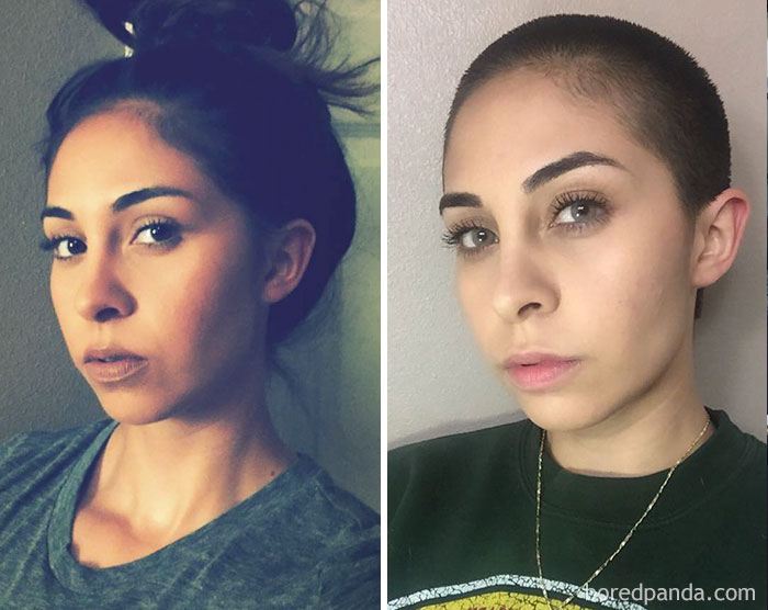 Before And After Shaving Hair Off