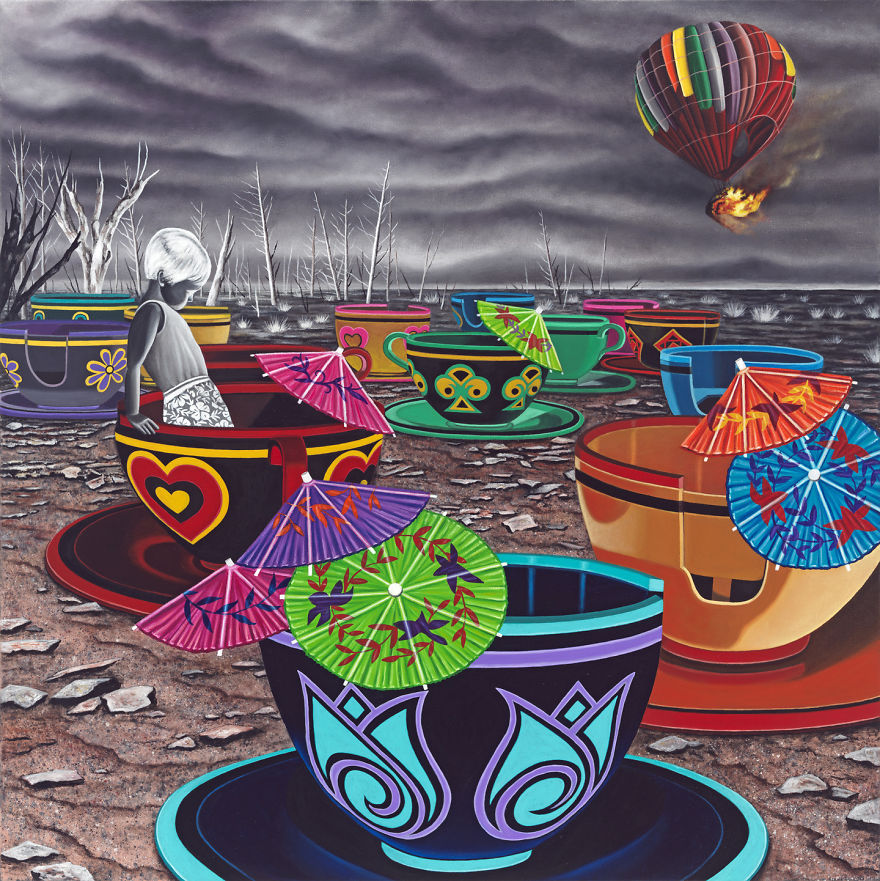 Happy Hour, Oil On Canvas, 30" X 30"