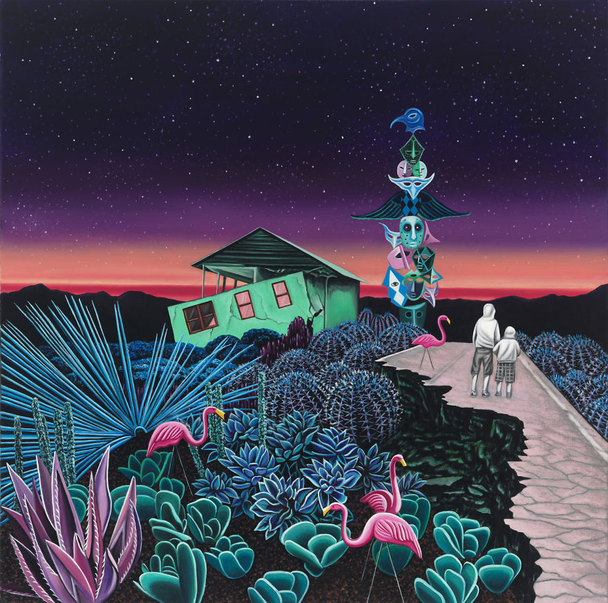 Standing, Oil On Canvas, 24" X 24"