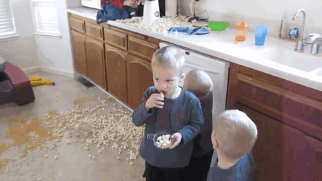 Kids Decided To Make Popcorn