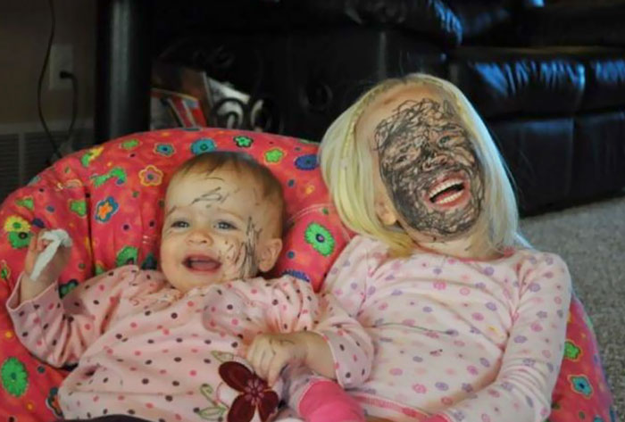 Toddler + Black Marker + Baby