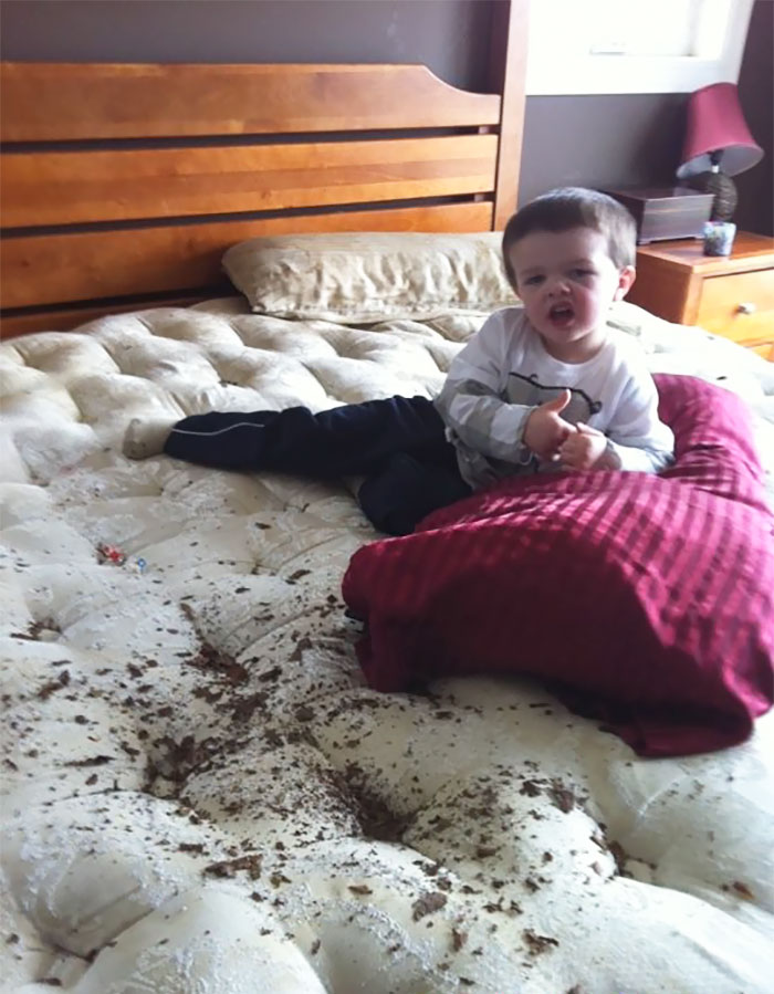 We Thought He Was Taking A Nap, Instead He Found Daddy’s Stash Of Cuban Cigars