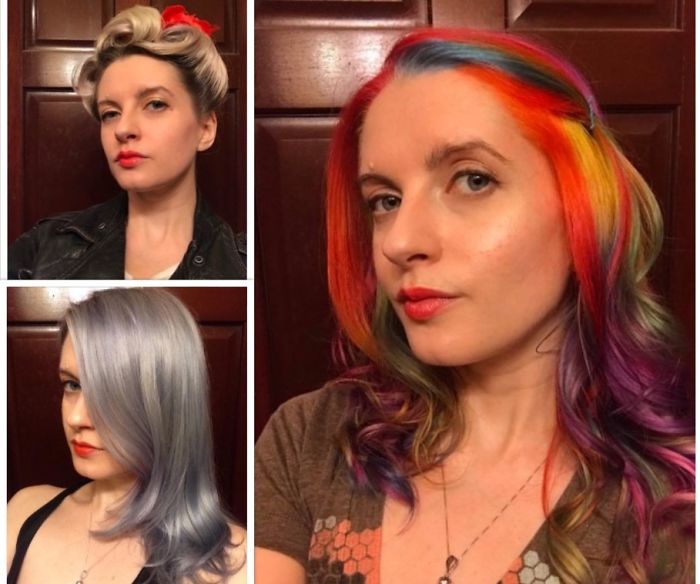 Born Brunette, Then Blonde, To Silver, And Currently Rainbow!