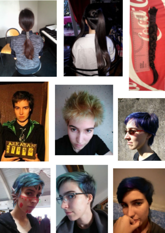 Had Looong Hair, Got Bored Of It And Donated It. Now A Colorful Young Man ! (2 Years Hairvolution)