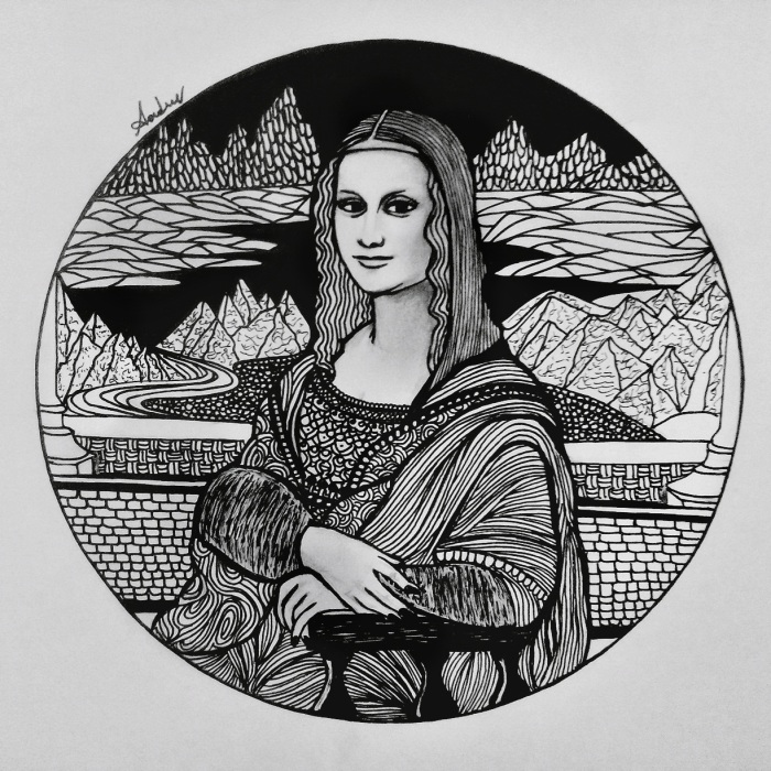 I Combined Doodling And Intricate Zentangle Patterns To Recreate Famous Artworks