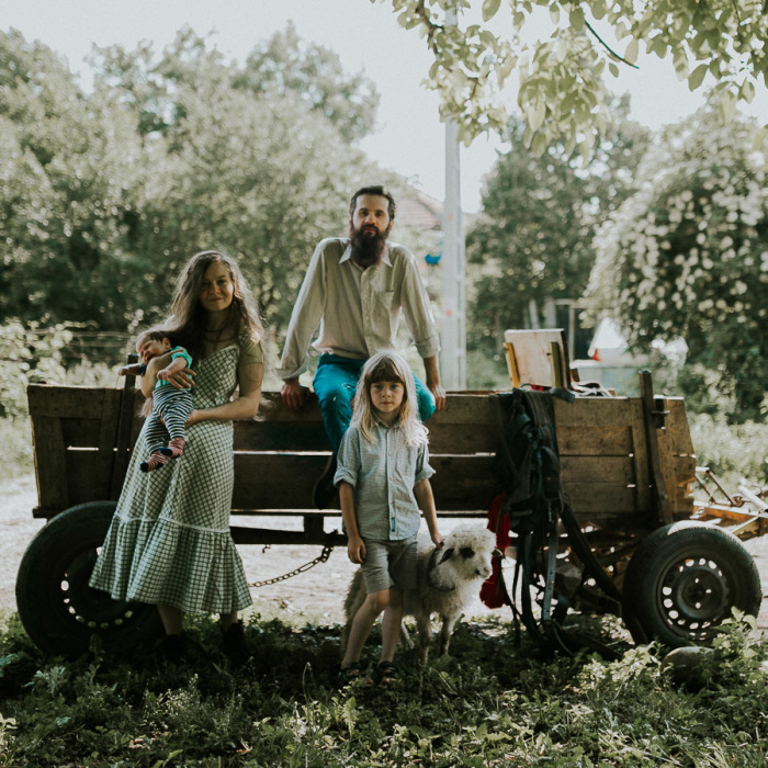 Young Romanian Family Living Beautifully In The Countryside