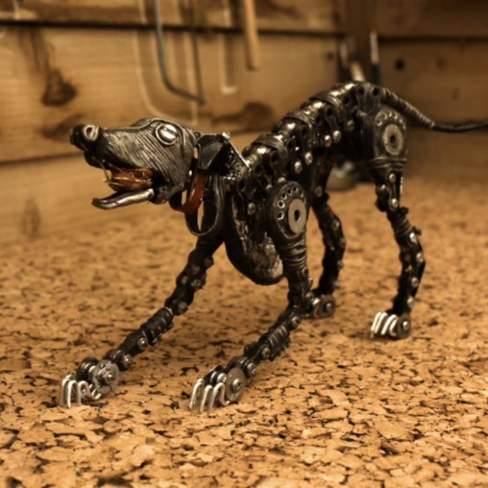 Bitz The Whippet Made From Random Stuff