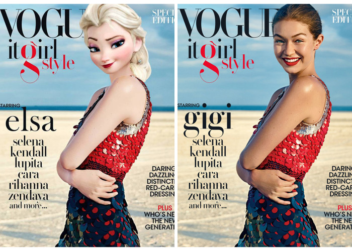 Disney Characters On The Covers Of Fashion Magazines