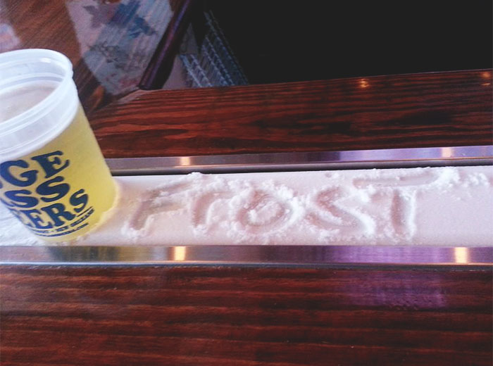 It Is A Refrigerated Strip In The Bar Itself. You Set Your Beer On It And It Stays Cold