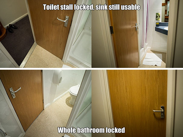 This Hotel Bathroom Door Has 2 Positions