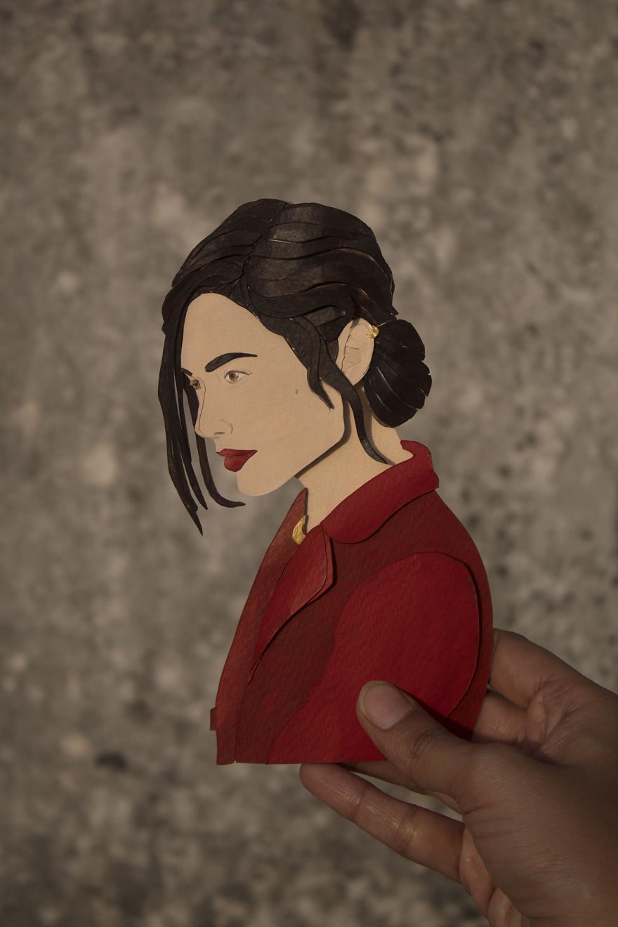 We Created Paper Cut Portrait Of Some Famous Personalities From History And Cinema